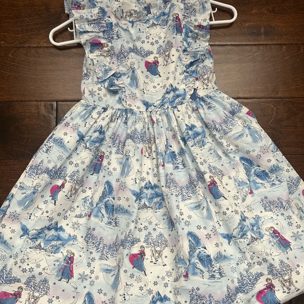Mayoral Frozen Themed Blue and White Kids Dress